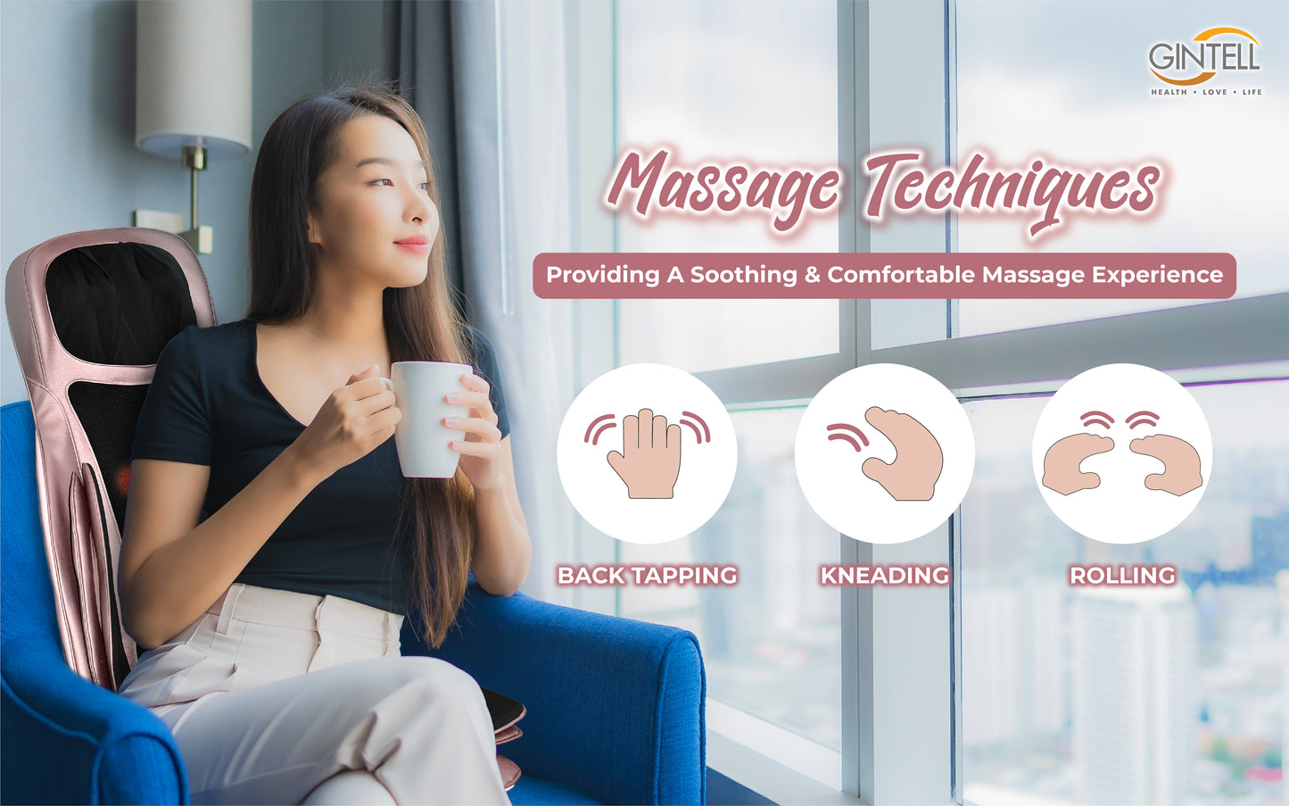 GINTELL G-Mobile Plus Massage Cushion