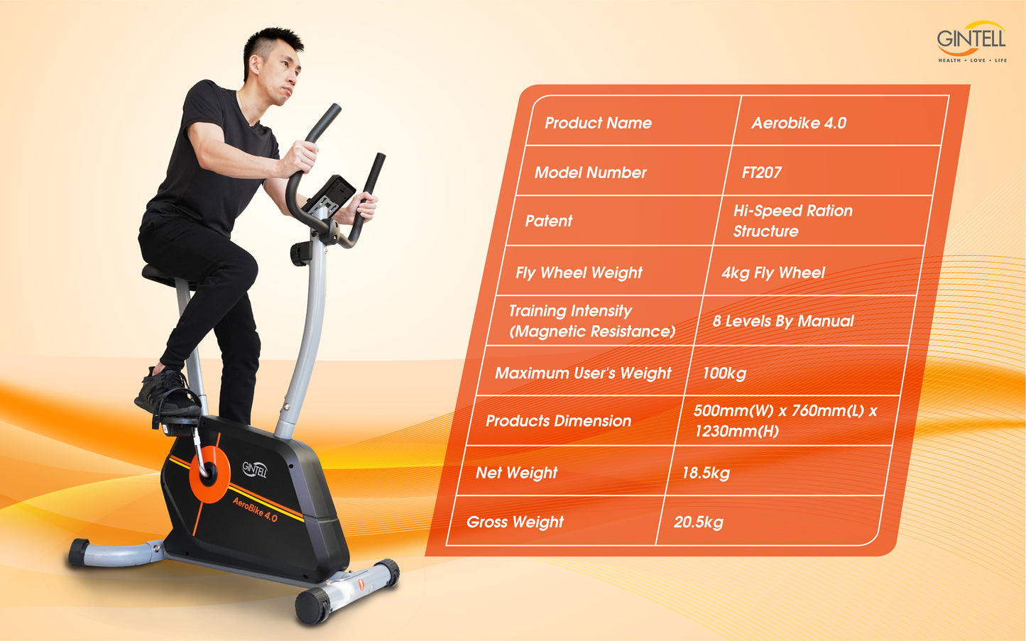 GINTELL AeroBike 4.0 Exercise Bike