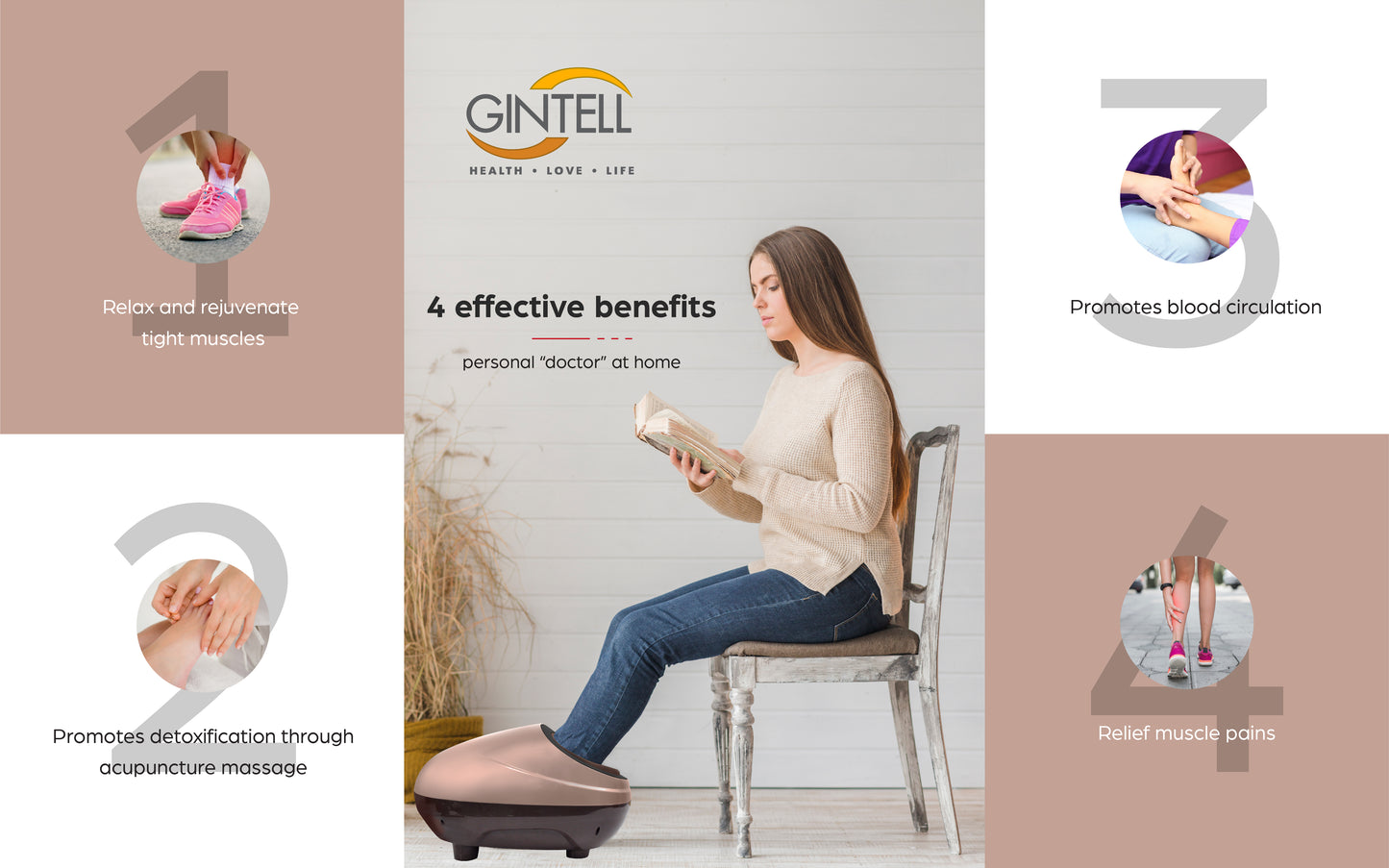 GINTELL G-Beetle EZ Foot Massager