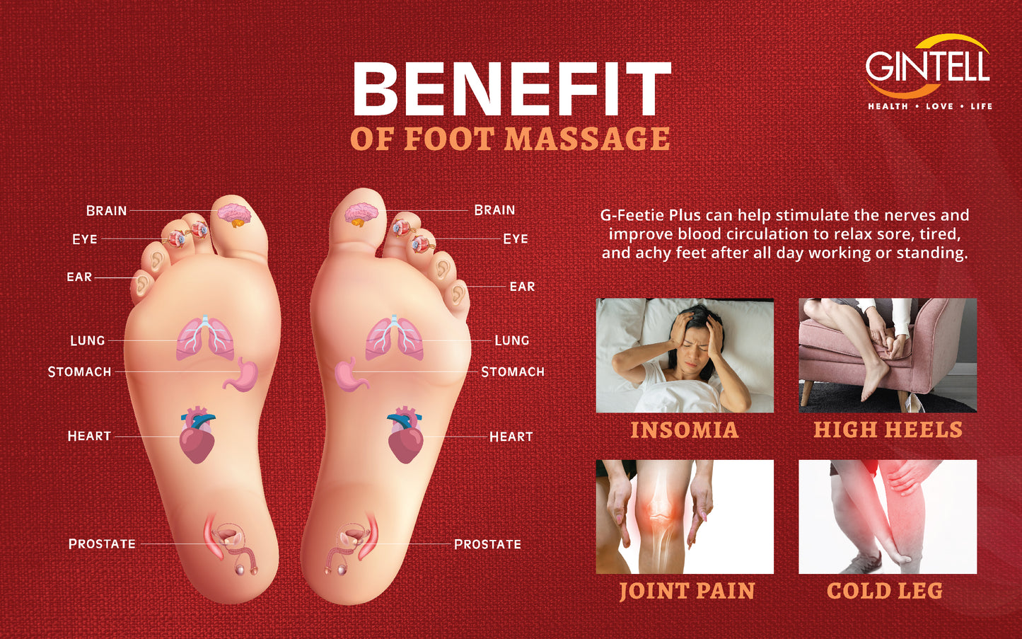 GINTELL G-Feetie Plus Foot Massager