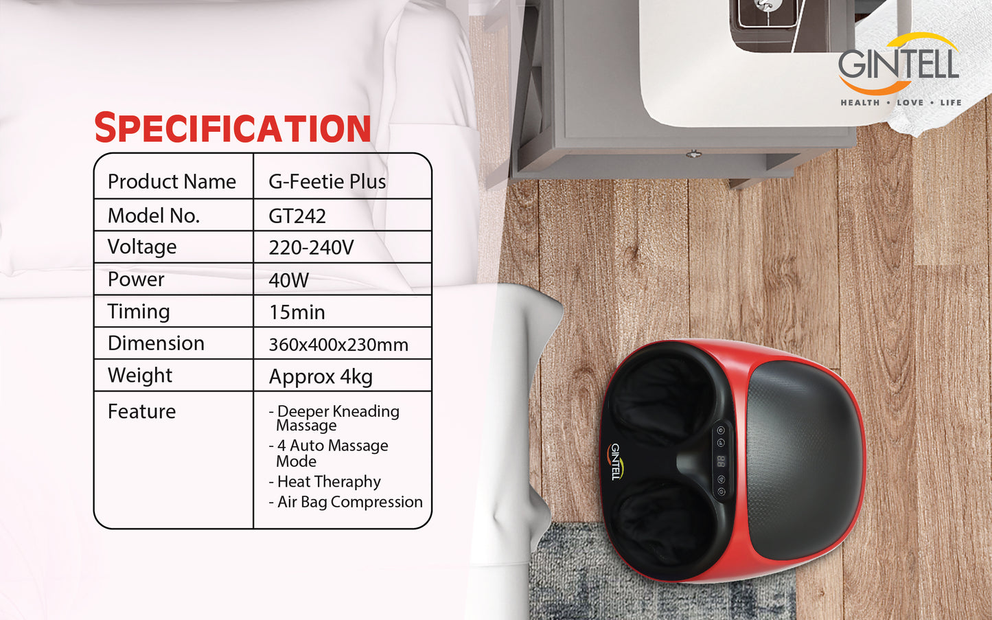 GINTELL G-Feetie Plus Foot Massager