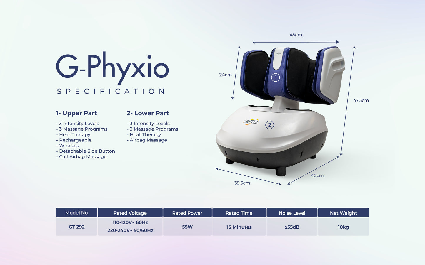 GINTELL G-Phyxio Detachable Leg Massager