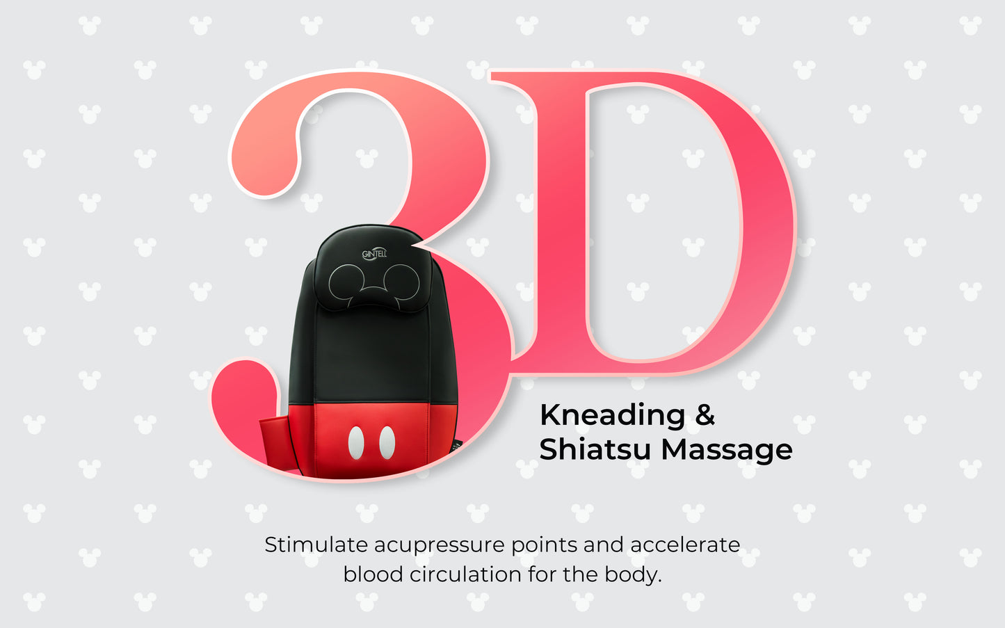 GINTELL Limited Edition Mickey Mouse Massage Cushion