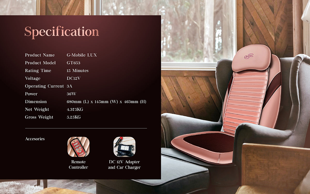 GINTELL G-Mobile LUX Portable Massage Cushion