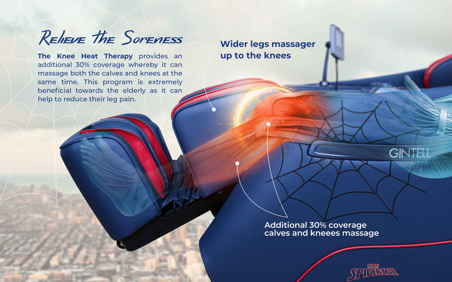 GINTELL Limited Edition Spider-Man Massage Chair
