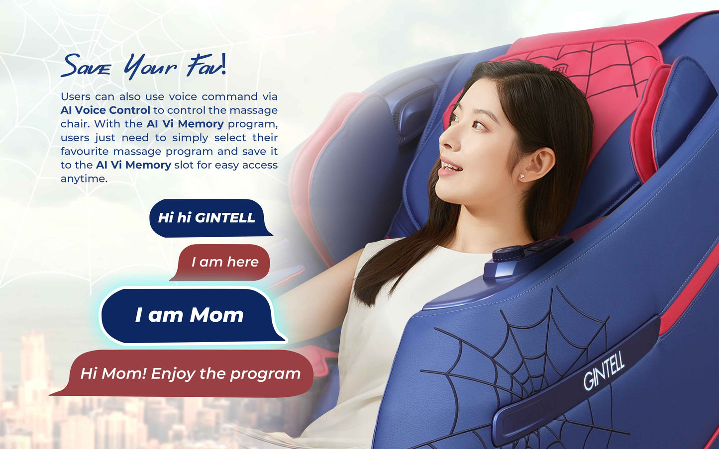 GINTELL Limited Edition Spider-Man Massage Chair