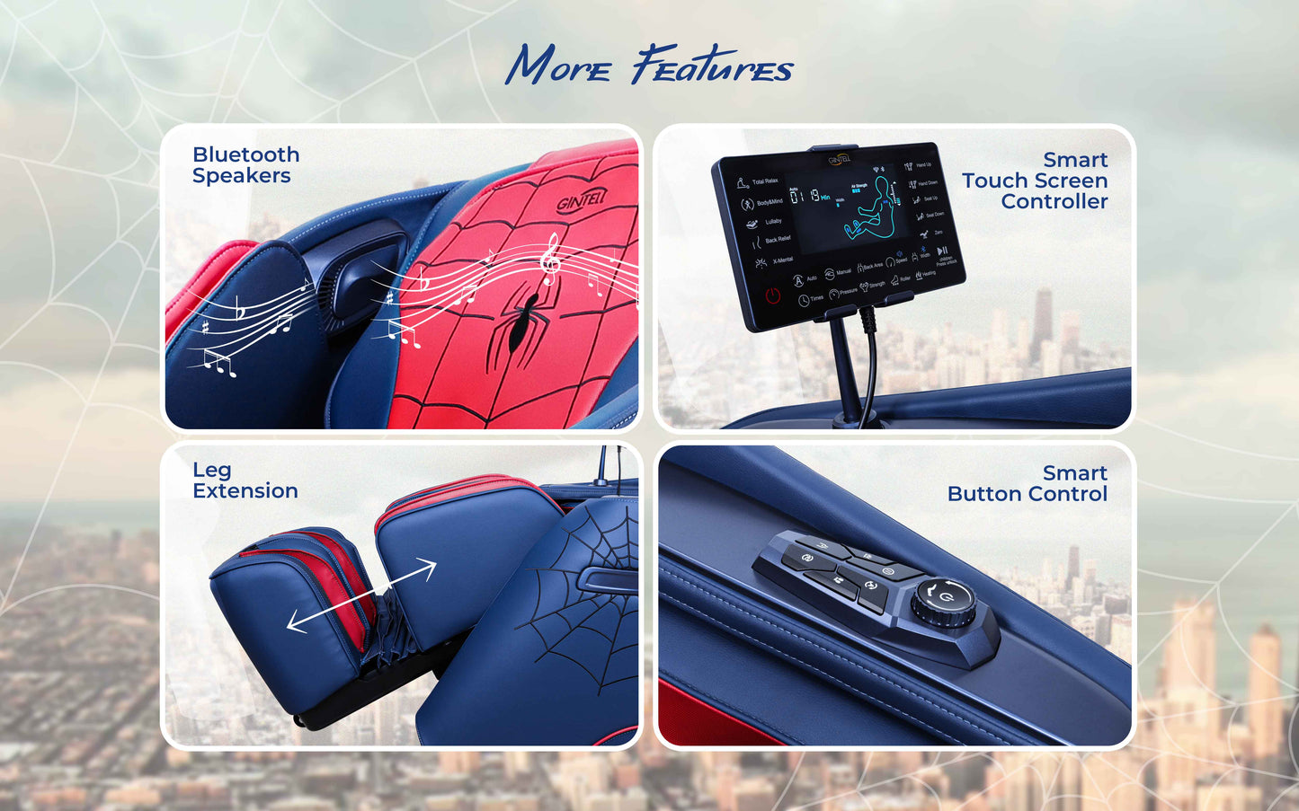 GINTELL Limited Edition Spider-Man Massage Chair