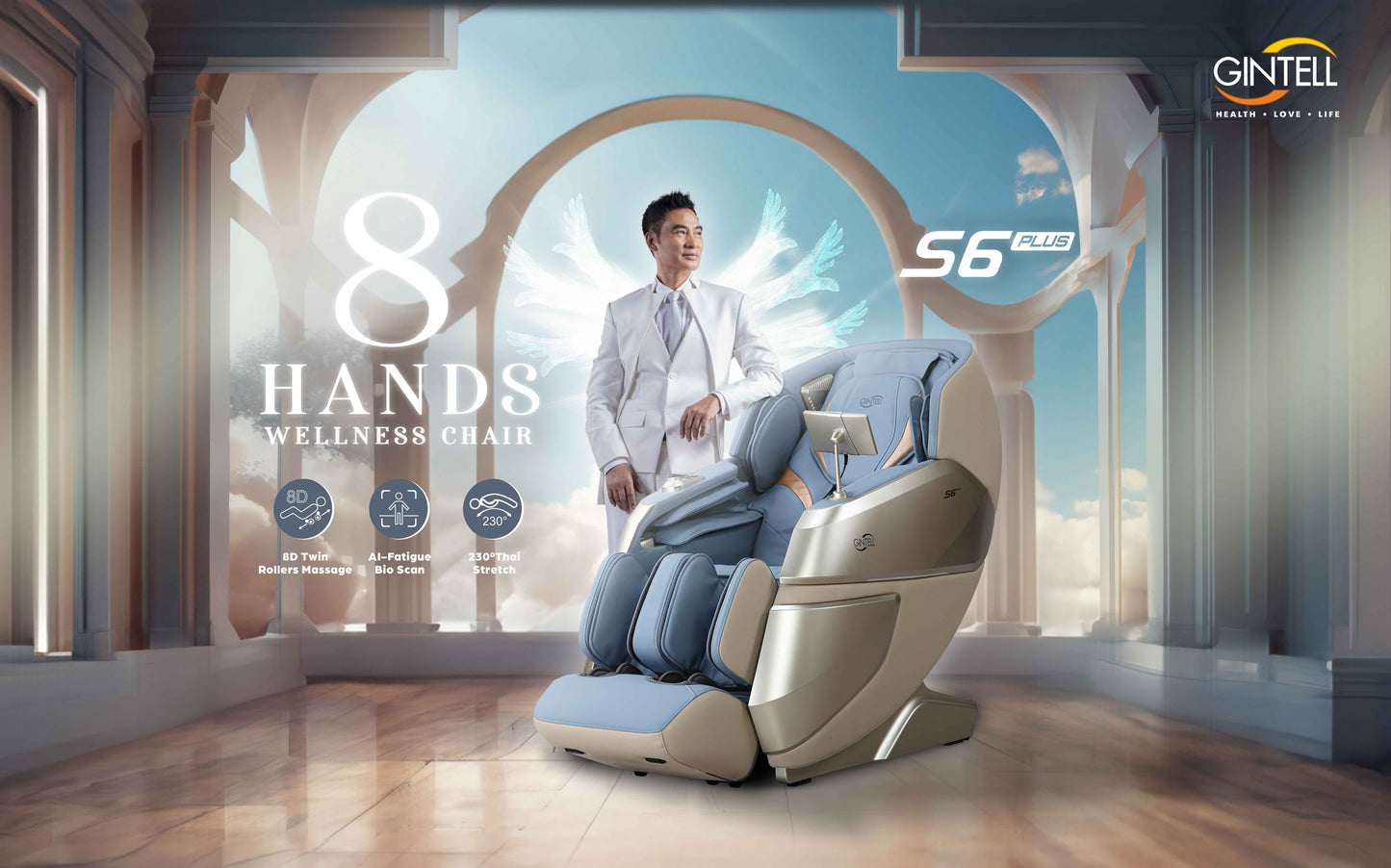GINTELL S6 PLUS 8 Hands Wellness Massage Chair