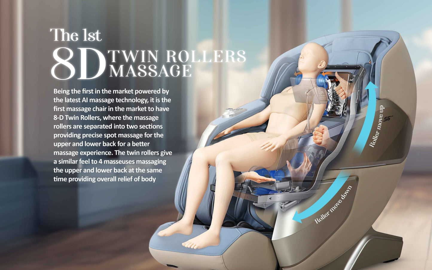 GINTELL S6 PLUS 8 Hands Wellness Massage Chair
