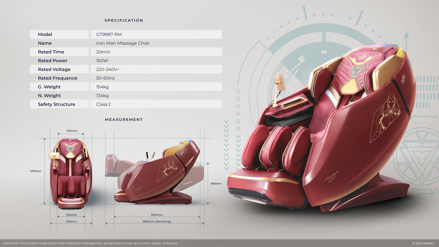 GINTELL Limited Edition Iron Man Wellness Massage Chair
