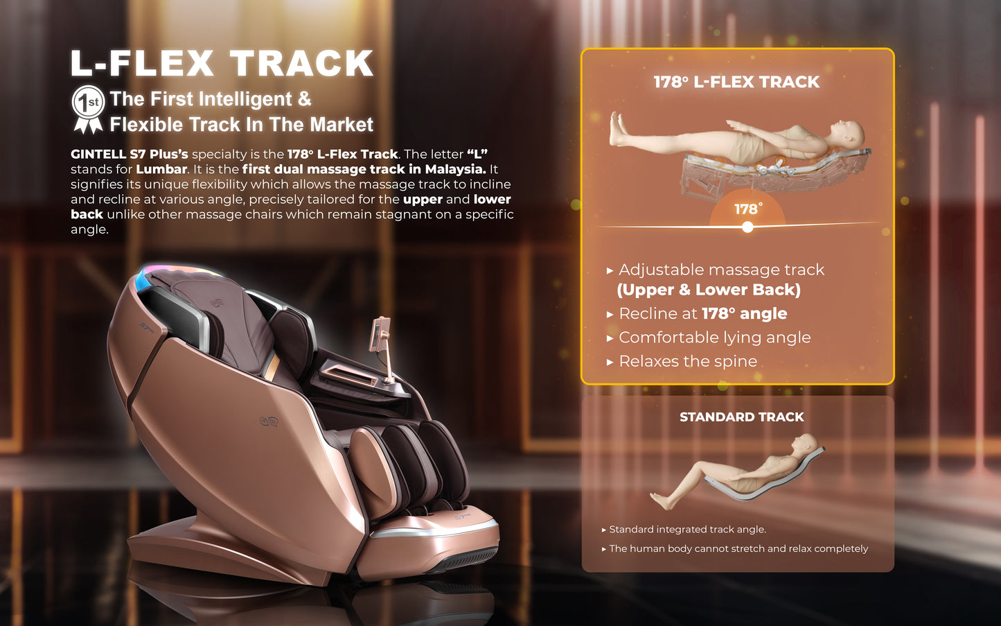 GINTELL S7 PLUS 2nd Gen 8 Hands Wellness Massage Chair