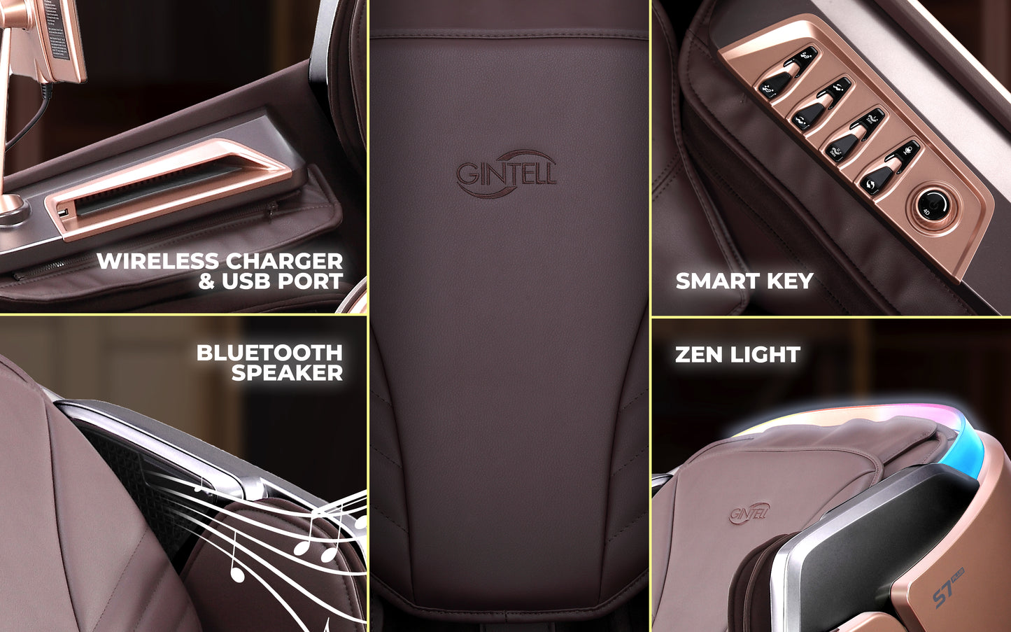 GINTELL S7 PLUS 2nd Gen 8 Hands Wellness Massage Chair