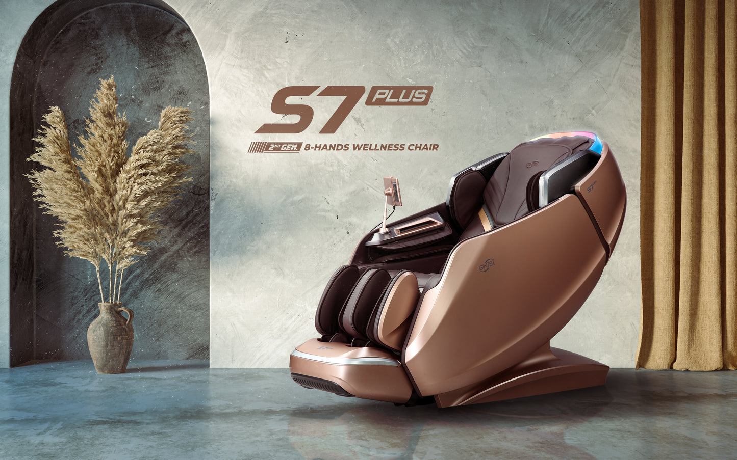 GINTELL S7 PLUS 2nd Gen 8 Hands Wellness Massage Chair