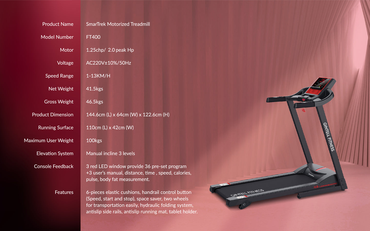 GINTELL SmarTREK Treadmill