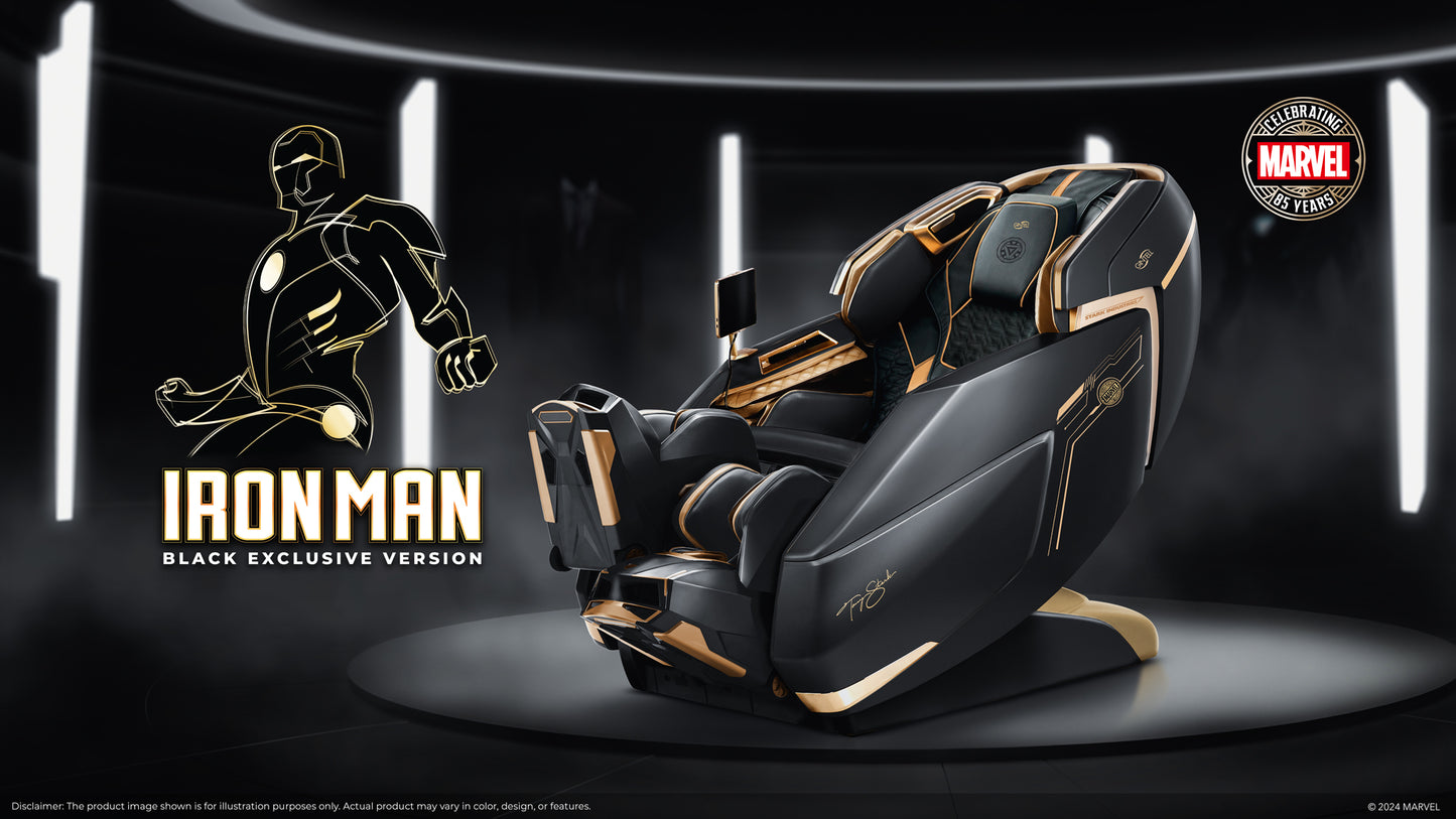 GINTELL Iron Man Black Exclusive Version Wellness Massage Chair