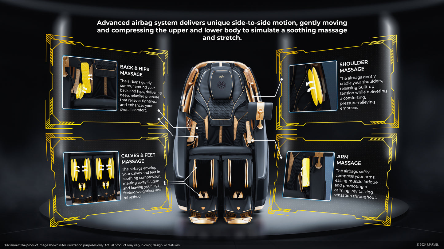 GINTELL Iron Man Black Exclusive Version Wellness Massage Chair