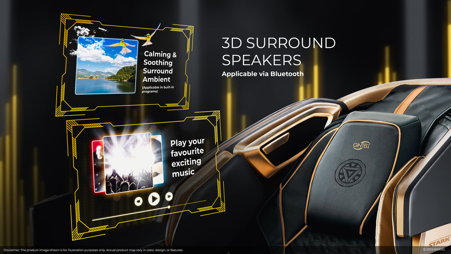 GINTELL Iron Man Black Exclusive Version Wellness Massage Chair