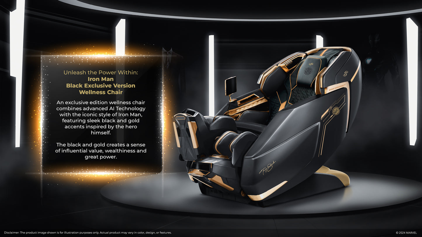 GINTELL Iron Man Black Exclusive Version Wellness Massage Chair