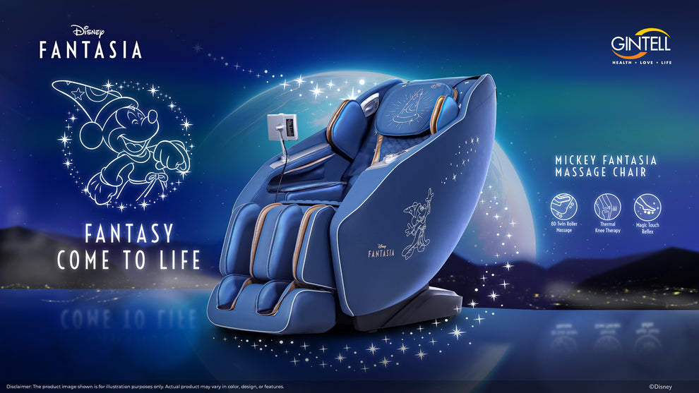 GINTELL Limited Edition Mickey Fantasia Magical Wellness Massage Chair ...