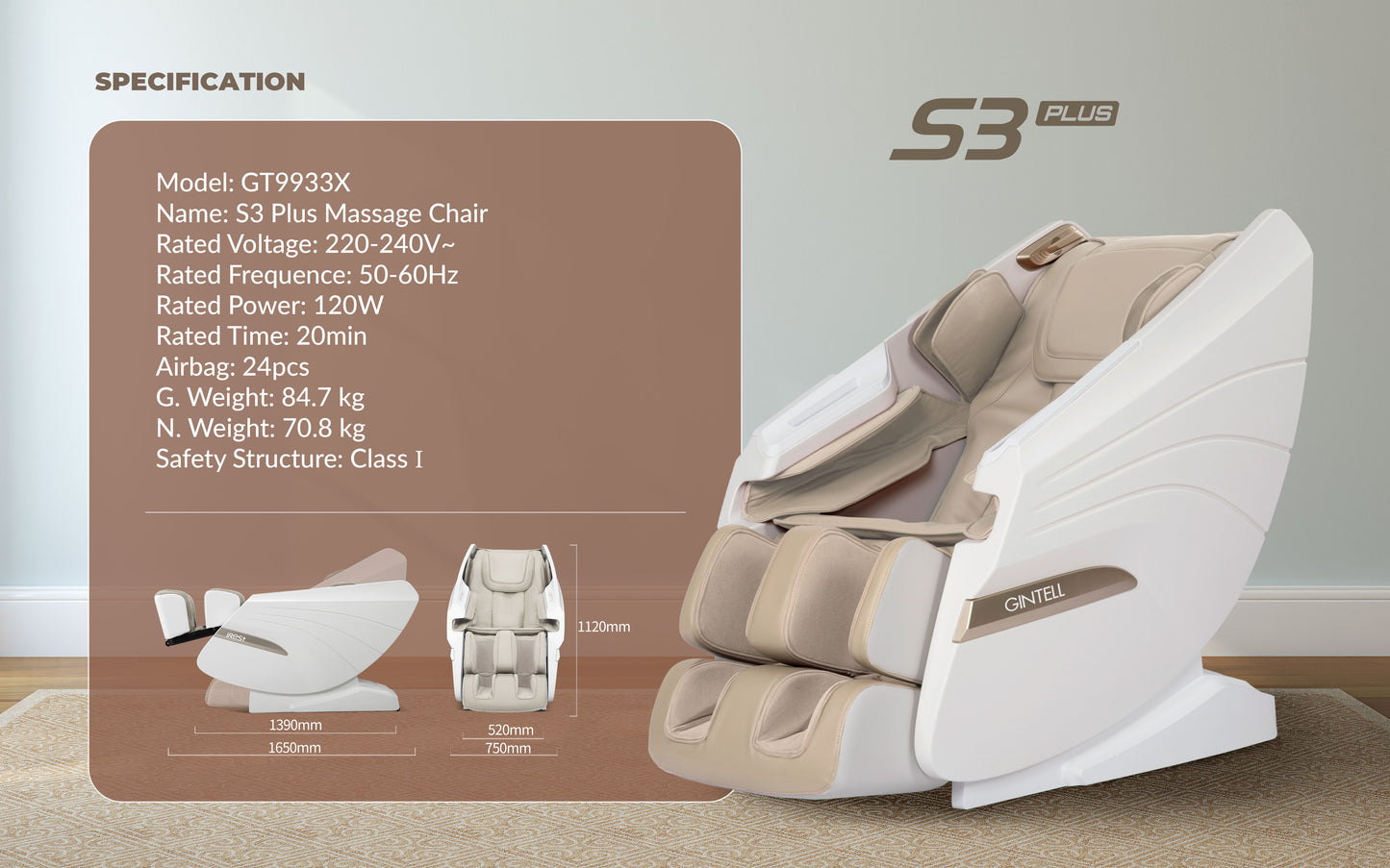 GINTELL S3 PLUS Massage Chair